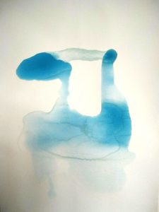 Série "Trace d'eau" (aquarelle sur papier), ilona Tikvicki, 2020-21.