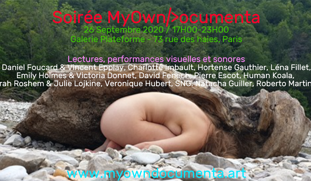 ANNULATION Soirée MyOwnDocumenta 26 sept 2020